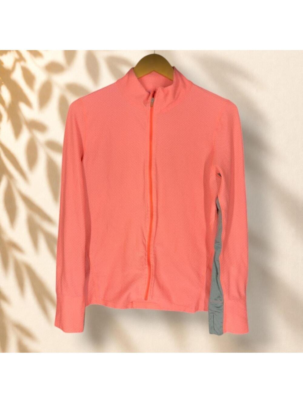 Calvin Klein Activewear Track Jacket Women M Medium Pink Full Zip Long Sleeve